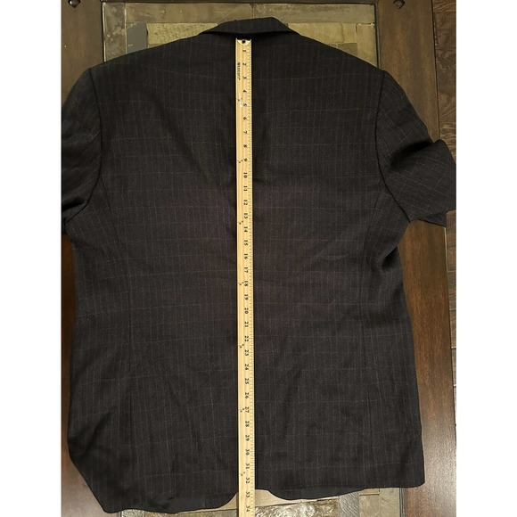 Lauren Ralph Lauren Black Navy Plaid Wool Blazer Jacket 48 L - Picture 4 of 8